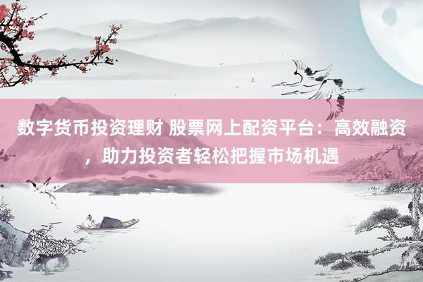 数字货币投资理财 股票网上配资平台：高效融资，助力投资者轻松把握市场机遇