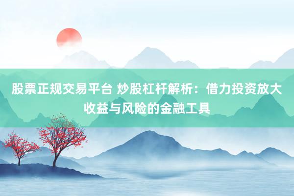 股票正规交易平台 炒股杠杆解析：借力投资放大收益与风险的金融工具