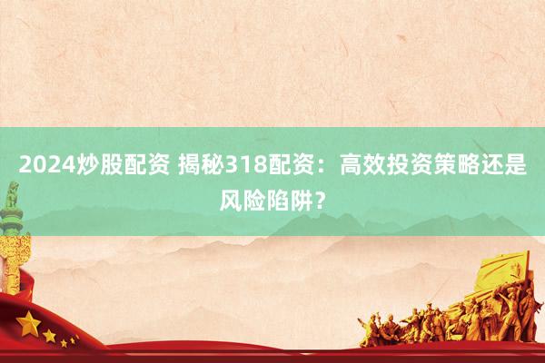 2024炒股配资 揭秘318配资：高效投资策略还是风险陷阱？
