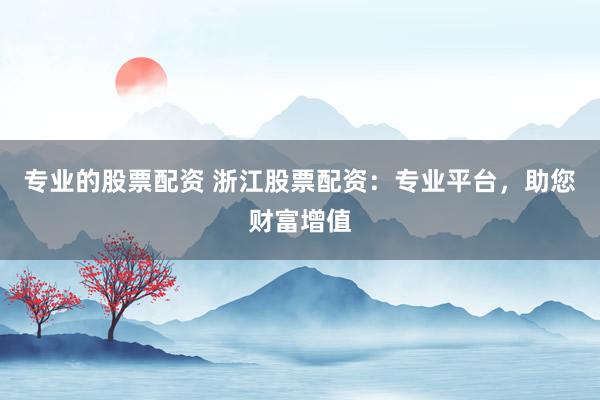 专业的股票配资 浙江股票配资:专业平台,助您财富增值
