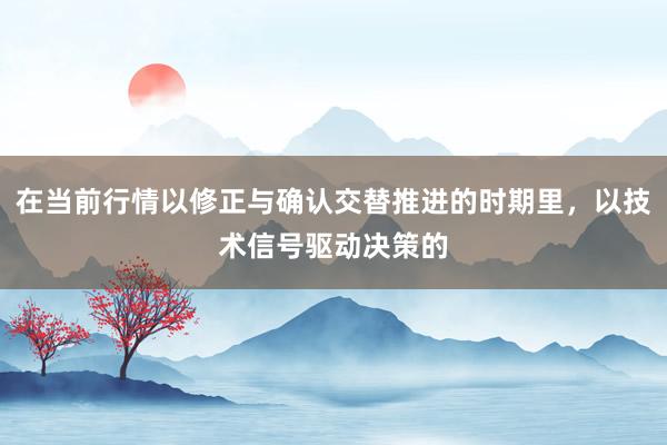 在当前行情以修正与确认交替推进的时期里，以技术信号驱动决策的