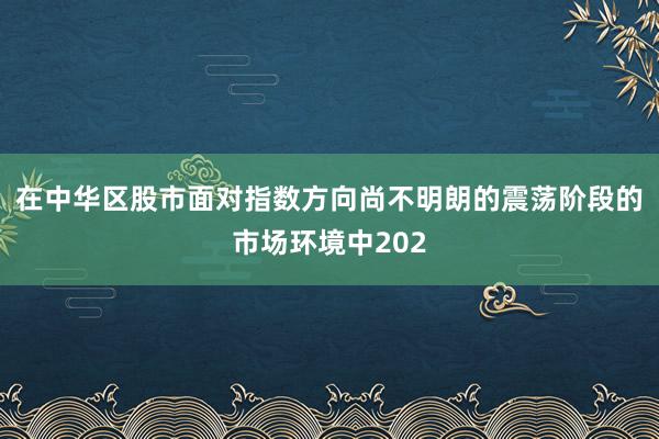 在中华区股市面对指数方向尚不明朗的震荡阶段的市场环境中202