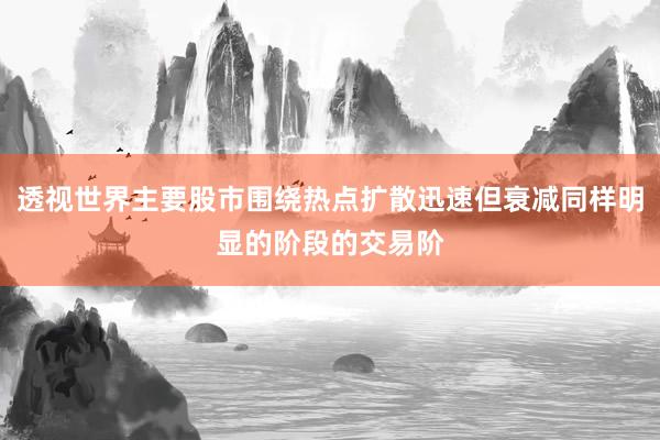 透视世界主要股市围绕热点扩散迅速但衰减同样明显的阶段的交易阶