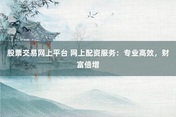股票交易网上平台 网上配资服务:专业高效,财富倍增