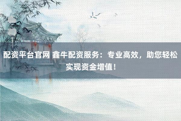 配资平台官网 鑫牛配资服务：专业高效，助您轻松实现资金增值！