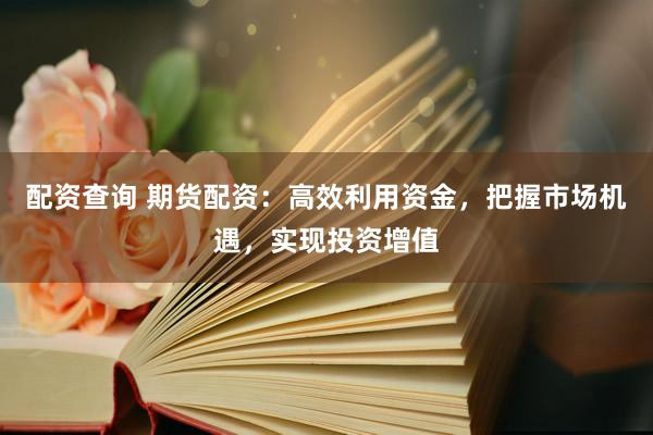 配资查询 期货配资：高效利用资金，把握市场机遇，实现投资增值