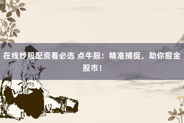 在线炒股配资看必选 点牛股:精准捕捉,助你掘金股市!